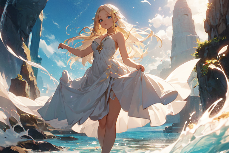 Сирена на пляже